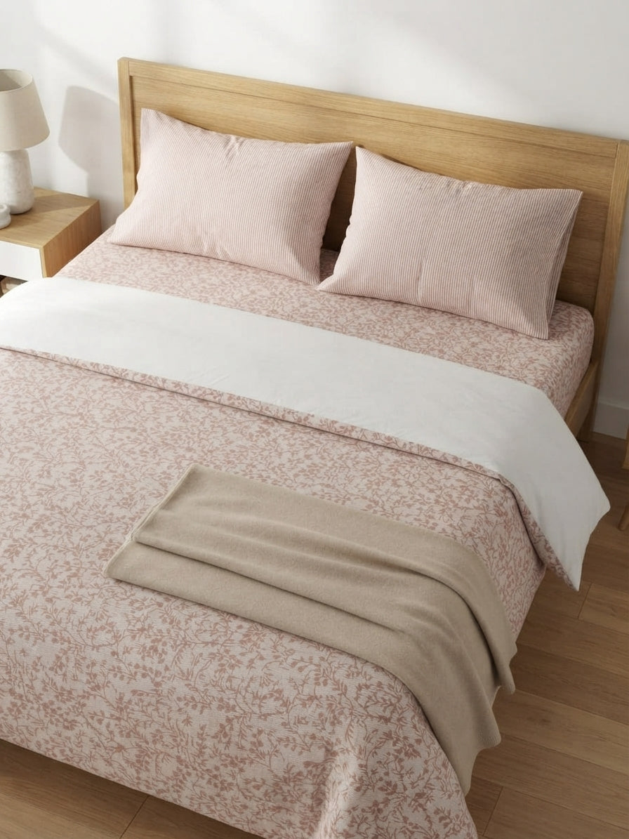 Dusty Rose Botanical bedsheet set
