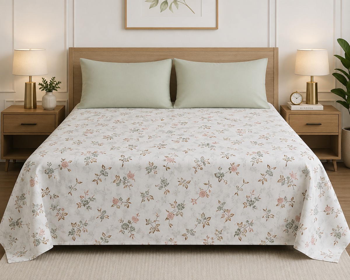 Sunlit Flora Bedsheet Set
