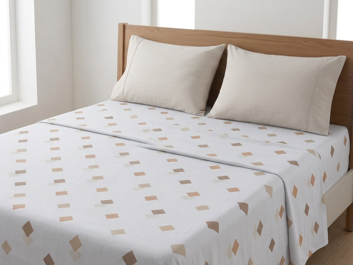 Blush Diamond Grid Bedsheet set