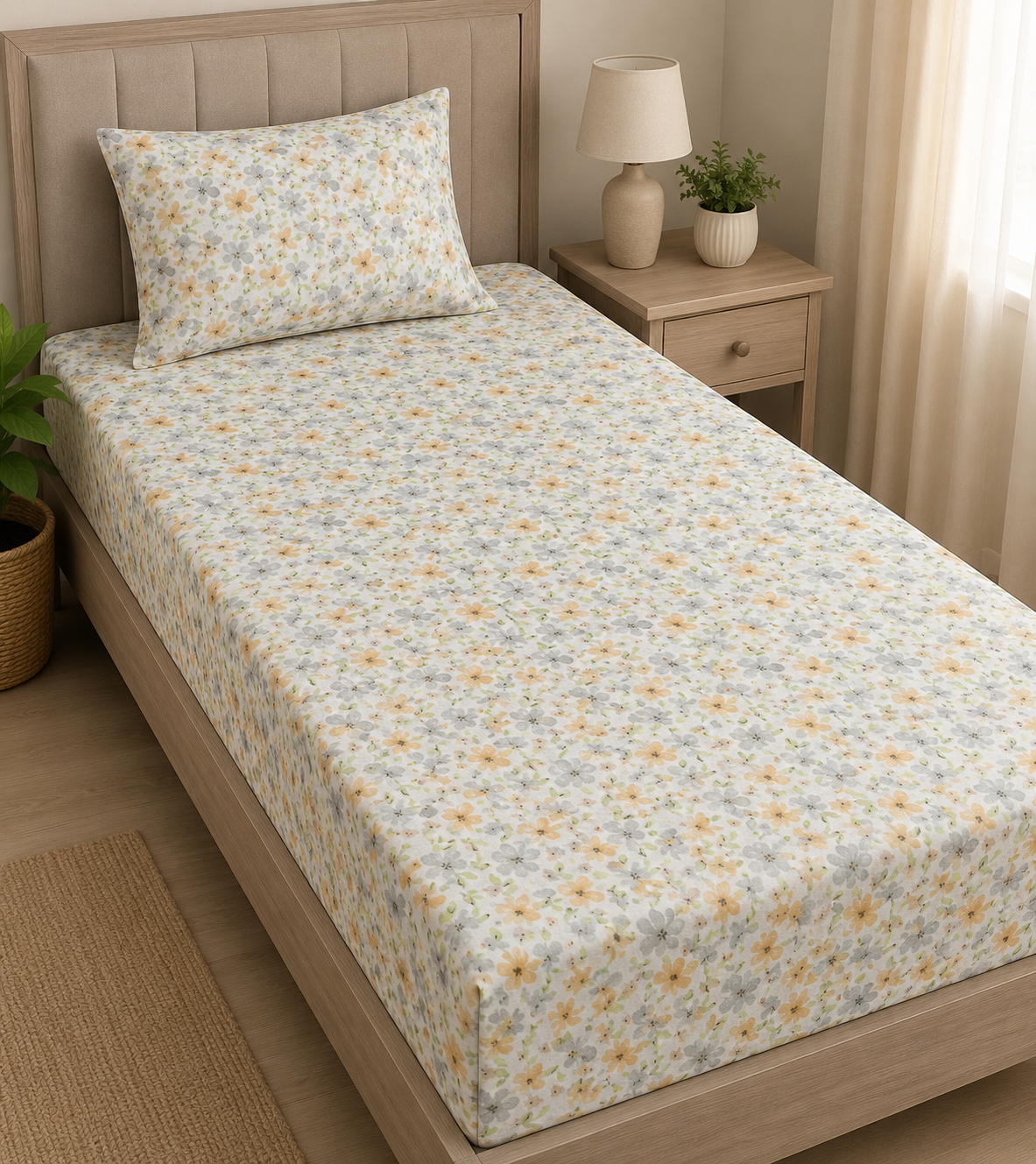 Blue Blossom Single Bedset